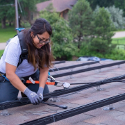 Solar installer, credit: NREL