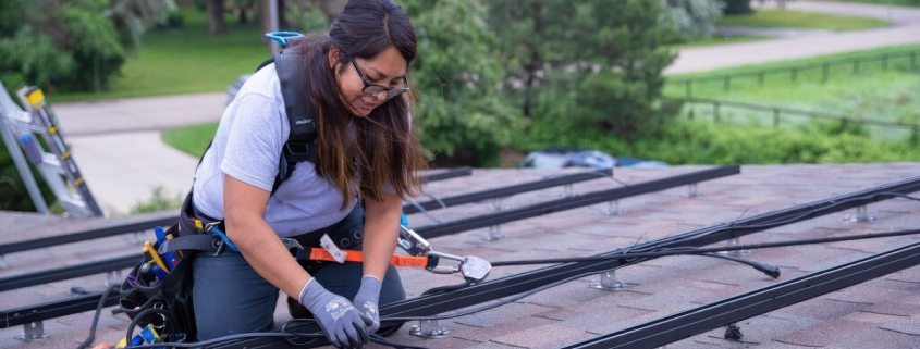 Solar installer, credit: NREL